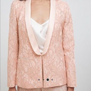 NWT ASOS Peach Lace tuxedo jacket!!!